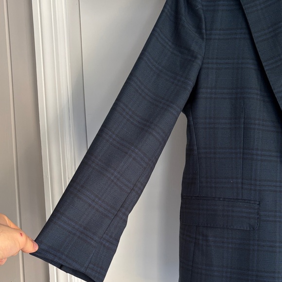 Bonobos Green/Navy Plaid Blazer 38S - Picture 4 of 12